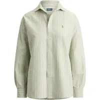 Ralph Lauren for woman. 211B21507001 Relaxed Fit green cotton oxford shirt (L), Casual, Long sleeve