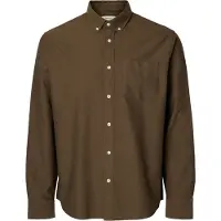 Selected Slmcole-Rick Ox Reg Ls Shirt Noos - Brown - M