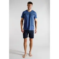 Tom Tailor Lyhyt pyjama yönsininen / safiiri / valkoinen
