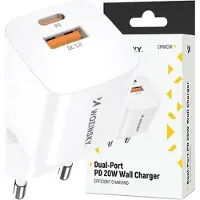 Wozinsky CMWCW 20W USB-C / USB-A mains charger - white