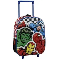 Marvel 3D Trolley Matkalaukku, Checkered