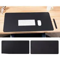 INF Hiirimatto - 80x40cm PU-nahkainen työpöydän suojus Musta D