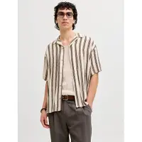 Jack & Jones Paita 'JJEJeff' kerma / ruskea / musta