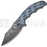 CIVIVI Pentad C24068-DS1 Damascus, Blue White Vortex Micarta, pocket knife