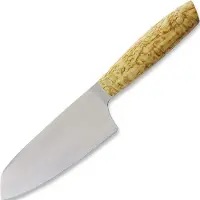 Nordic Knife Design Santoku 165 kokkiveitsi, curly birch