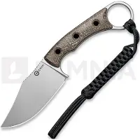 CIVIVI Midwatch C20059B-2 Brown Burlap Micarta, fixed knife