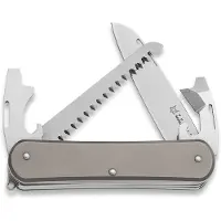 FOX Vulpis 4-Tools VP130-S4TI, M390, Titanium Sandblasted, Swiss pocket knife
