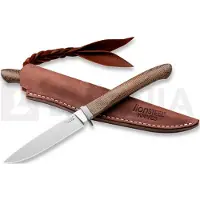 Lionsteel Ago AG1-CVG Green Canvas Micarta, Titanium Guard, fixed knife