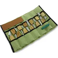 BeaverCraft Tools S10 Wood Carving Set of 12 Knives in Tool Roll, wood cutting set