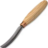 BeaverCraft Compact long bent gouge. Sweep no 6 (15mm)