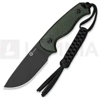 CIVIVI Timberbark C23094-3 Blackwash 14C28N, Green Canvas Micarta, fixed knife
