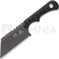 Tops knives Ivie IV-01, 1095 Tungsten Cerakote, Black Canvas Micarta, neck knife, Cody Ivie design
