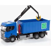 Emek Scania Recycle Truck W Crane, Blue - Blue - ONE SIZE