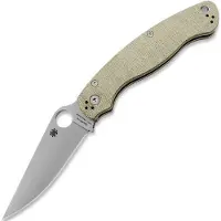 Spyderco Military 2 Brn Canvas Micarta