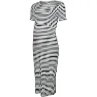 Mamalicious Mlawa Yd June Ss Jrs Midi Dress 2F - Grey - L