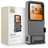 Tech-Protect IPX8 Pro yleiskäyttöinen vedenpitävä sukelluskotelo 4.7-6.9 - musta / harmaa