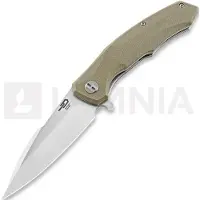 Bestech Warwolf - Stonewash + Satin - G10 kääntöveitsi, beige