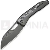 We Knife Inceptus kääntöveitsi, Dark Gray Ti & White/Black G-10, Stonewash