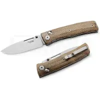 Lionsteel NiNi - Full Scale - Natural Canvas Micarta kääntöveitsi