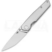 Bestech VK-KUZE BT2504A Satin MagnaCut, Bead Blasted Titanium, pocket knife, Vulpex Knives design
