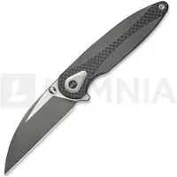 We Knife Zenthra, Gray Ti/Twill CF, Stonewashed