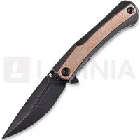 Kansept Knives Kratos Titanium Brown Micarta kääntöveitsi