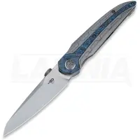 Bestech Prydwen - Beadblast + Satin - Blue Marble CF kääntöveitsi
