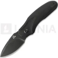 Twisted Assisted Fortis Drop Point kääntöveitsi, Black G-10, Blackwash