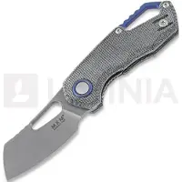 MKM Knives Isonzo M390 Cleaver kääntöveitsi, black canvas micarta
