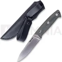 RealSteel Black Thorn Green Micarta Satin with titanium bolster veitsi