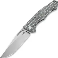 Bestech Keen II - Stonewash + Satin - G10, valkoinen, musta
