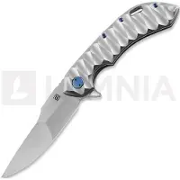 Olamic cutlery Wayfarer 247 Suna kääntöveitsi, Scalloped Orange Peel Ti, Polished