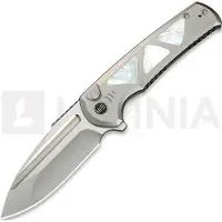 We Knife Sylox kääntöveitsi, Gray Ti/Mother Of Pearl, Satin