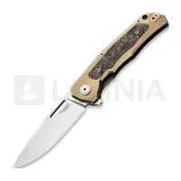 Lionsteel Q4ttro, Satin MagnaCut, Bronze Titanium Carbon Fiber Inlay, pocket knife, Michele Pensato design