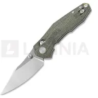 GiantMouse ACE Nazca Green Canvas Micarta kääntöveitsi