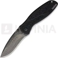 Kershaw Blur 1670BLKDAM, Damascus, Black Aluminum pocket knife, Ken Onion design