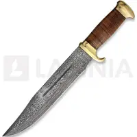 Marbles Damascus Bowie Stacked Leather