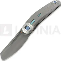 Reate VK-CLU kääntöveitsi, Patterned Bead Blast Titanium, Hand Rubbed/Acid Washed