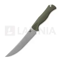 Benchmade Meatcrafter 6", 15505-04 Trailingpoint Stonewashed CPM154, Dark Olive SantoPrene, hunting knife