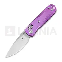 Bestechman Sprite - Stonewash + Satin - Crystallized Titanium kääntöveitsi, purppura