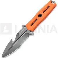 Kizer Cutlery NORCROSS Flat Tip pelastusveitsi, Orange G-10, Stonewashed