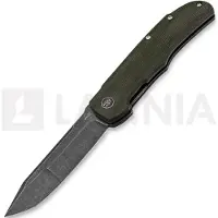 Böker Plus Tac-Master 01BO889, Blackwashed Nitro-V, OD-Green Micarta pocket knife, Bob Terzuola design