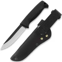 Peltonen Knives Peltonen M07 Ranger Puukko Uncoated with Leather Sheath - Black