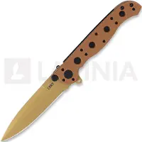 CRKT M16 Spear Point M16-01DZ, Desert Tan GRN pocket knife, Kit Carson design