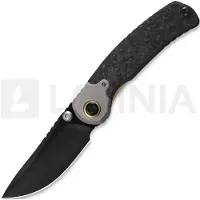 Kizer Cutlery Pioneer Drop Point kääntöveitsi, Marble Carbon Fiber & Titanium, DLC
