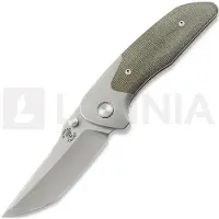 Mechforce Barker Collab Hokkaido kääntöveitsi, OD Green Micarta