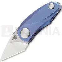 Bestech Tulip DDB - Stonewash + Satin - Titanium kääntöveitsi, sininen