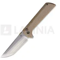 North Mountain Blade Chop 2 Button Lock Tan Micarta kääntöveitsi