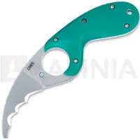 CRKT Bear Claw veitsi, combo terä, vihreä