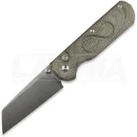 Straight Line Rox - Stonewashed - Green Canvas Micarta kääntöveitsi